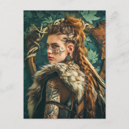 Traditioneel geklede Vikingvrouwen Briefkaart