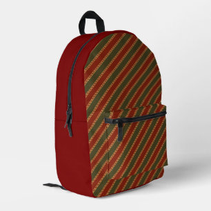 traditioneel gekleurde kerst gestreept  bedrukte rugzak