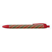 traditioneel gekleurde Kerstmis gestreept Zwarte Inkt Pen (Bovenkant)