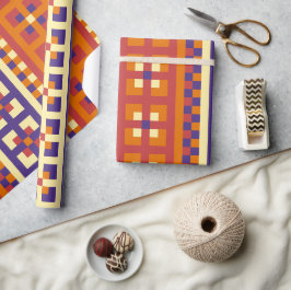 Traditioneel geometrisch etnisch motief cadeaupapier