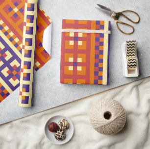 Traditioneel geometrisch etnisch motief cadeaupapier