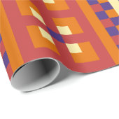 Traditioneel geometrisch etnisch motief cadeaupapier (Rol Hoek)