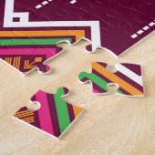Traditioneel geometrisch etnisch patroon legpuzzel (Zijkant)