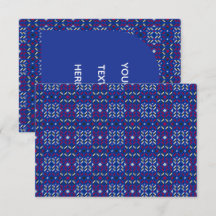 Traditioneel geometrisch pixelpatroon in diepblauw