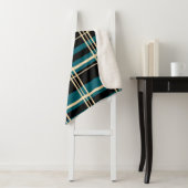 Traditioneel geplakt zwart, botercrème, donker Bla Sherpa Deken (In situ)