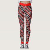 Traditioneel geruit - rood wit zwart leggings (Voorkant)