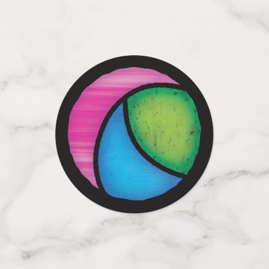 Traditioneel Glas in lood modern design Confetti (Kleine voorkant)