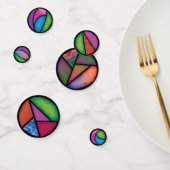 Traditioneel Glas in lood modern design Confetti (Groep)