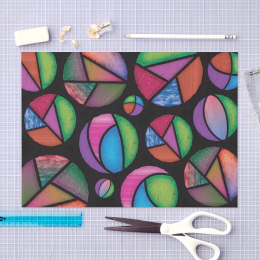 Traditioneel Glas in lood modern design Tissuepapier (Craft)