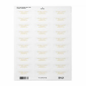 Traditioneel Gold en White Return Address Label (Full Sheet)