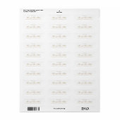 Traditioneel gouden formeel huwelijksretouradres etiket (Full Sheet)