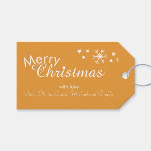 Traditioneel - Gouden Sinaasappel  Gift Labels Cadeaulabel (Voorkant (Horizontaal))