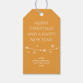 Traditioneel - Gouden Sinaasappel - Snowflake Gift Cadeaulabel (Voorkant)