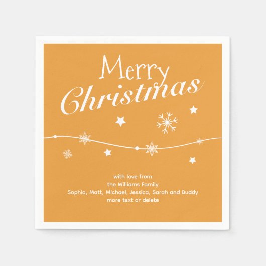 Traditioneel - Gouden Sinaasappels kerstservetten Servet (Voorkant)