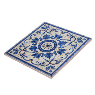 Traditioneel Griekenland Traditioneel Blauw Art 5 Tegeltje