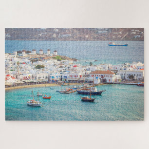 Traditioneel Grieks dorp Mykonos Griekenland Legpuzzel