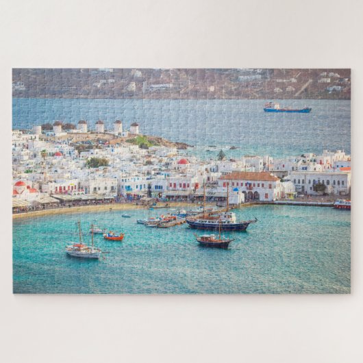 Traditioneel Grieks dorp Mykonos Griekenland Legpuzzel (Horizontaal)