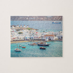 Traditioneel Grieks dorp Mykonos Griekenland Legpuzzel
