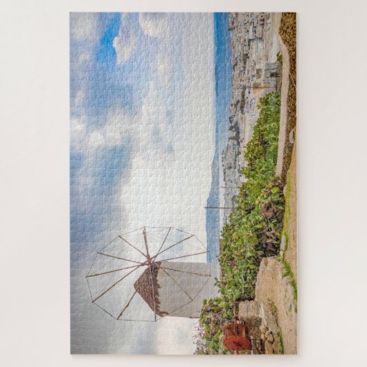 Traditioneel Grieks dorp Windmill Mykonos Griekenl Legpuzzel (Verticaal)
