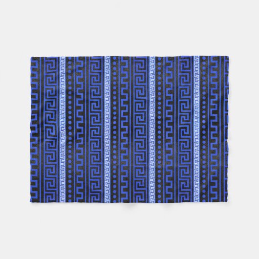 Traditioneel Grieks Meander Patroon Fleece Deken (Voorkant (Horizontaal))