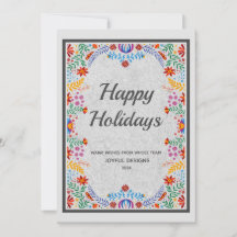 Traditioneel grijs custom business Holiday kaart