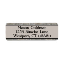 Traditioneel grijs label voor retournering