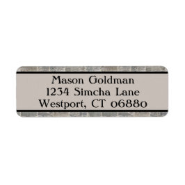 Traditioneel grijs label voor retournering