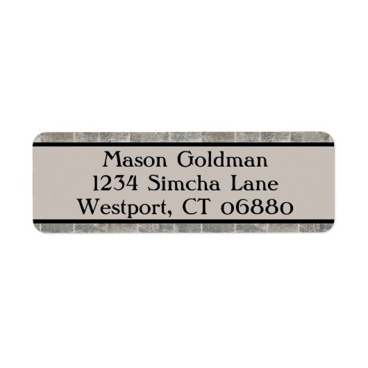 Traditioneel grijs label voor retournering (Voorkant)