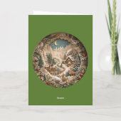 Traditioneel groen 3D-papierknip Kerstmis Kaart (Achterkant)