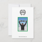 Traditioneel Groen - 3x5 Afstudeeraankondiging Kaart (Achterkant)