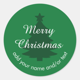 Traditioneel Groen Aangepast Kerst sticker