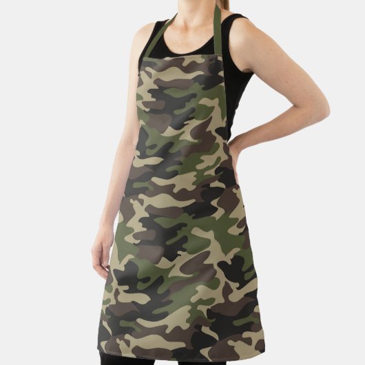 Traditioneel groen & bruin camo patroon schort (Insitu)