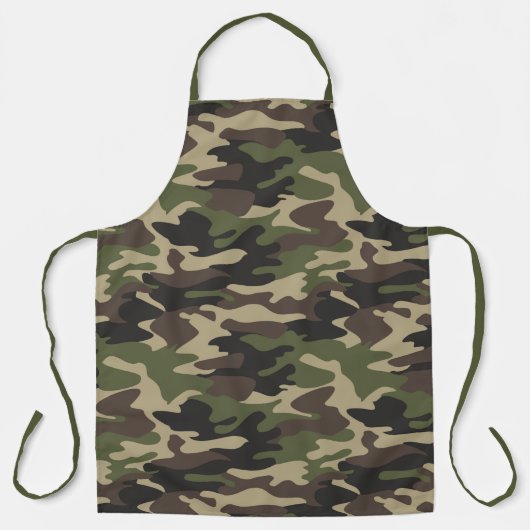 Traditioneel groen & bruin camo patroon schort (Voorkant)