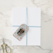 Traditioneel groen en rood Grand Millenial-patroon Cadeaulabel (Met Touw)