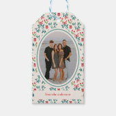 Traditioneel groen en rood Grand Millenial-patroon Cadeaulabel (Voorkant)