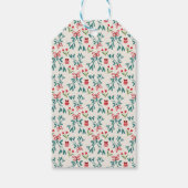 Traditioneel groen en rood Grand Millenial-patroon Cadeaulabel (Achterkant)