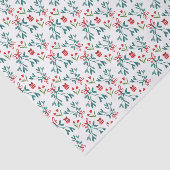 Traditioneel groen en rood Grand Millenial-patroon Tissuepapier (Detail)