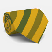 Traditioneel groen geel diagonaal streeppatroon stropdas (Opgerold)