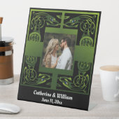 Traditioneel groen Iers Keltisch Ontwerp Reclamebord Met Voetstuk (Insitu)