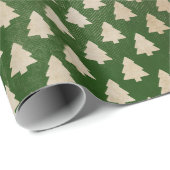 Traditioneel  groen kerstinpakpapier cadeaupapier (Rol Hoek)