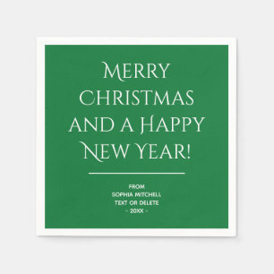 Traditioneel groen - Merry Christmas servetten