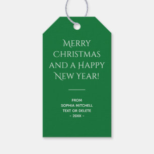 Traditioneel groen - minimalistische cadeau Labels Cadeaulabel