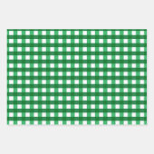 Traditioneel groen wit Gingham vlakraster Inpakpapier Vel (Voorkant)