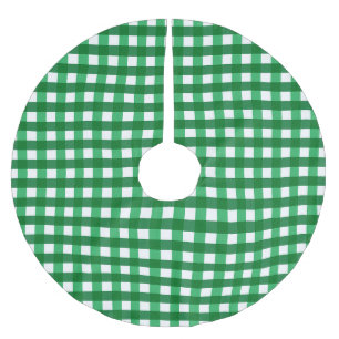 Traditioneel groen wit Gingham vlakraster Kerstboom Rok