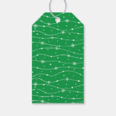 Traditioneel - Heldergroen - Snowflake Gift Labels Cadeaulabel (Achterkant)