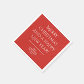 Traditioneel - Helderrood - Merry Christmas Napkin Servet (Hoek)