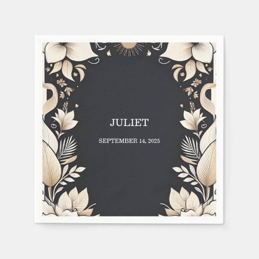 Traditioneel hertrouwen bruidsfeest ter hernieuwin servet (Voorkant)