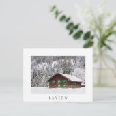 Traditioneel houten huis in Bayern wit briefkaart (Staand voorkant)