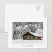 Traditioneel houten huis in Bayern wit briefkaart (Voorkant / Achterkant)