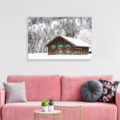 Traditioneel houten huis in Beieren canvas (Insitu (Woonkamer))